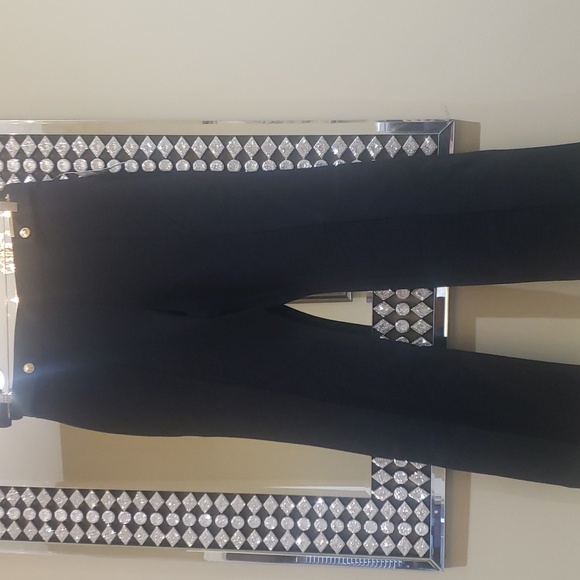 Nwt Michael Kors large pull on black pants straight legs - Picture 3 of 12